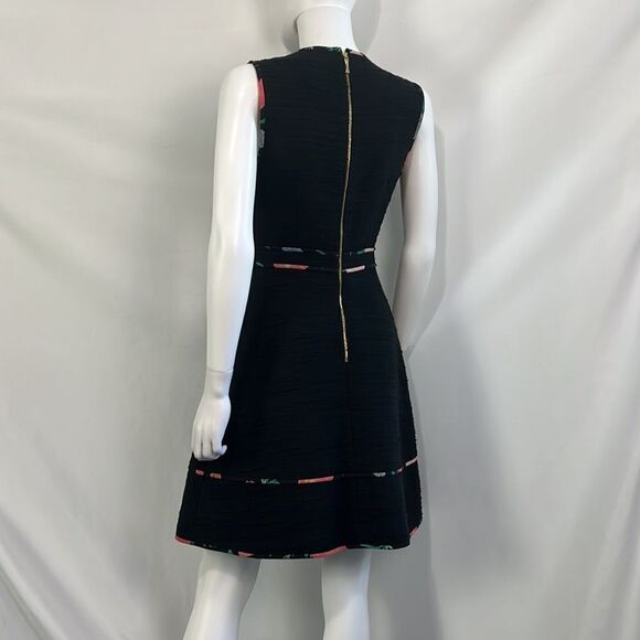 Kate Spade New with Tags Black with Multi Print Trim Dress - Picture 4 of 10